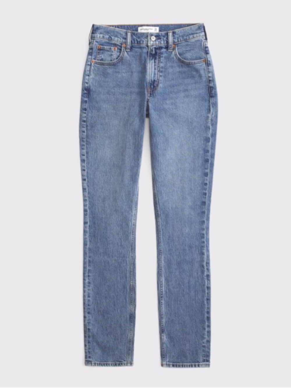 NWT Abercrombie High Rise Modern Skinny Jean Medium Light Wash 28 LONG